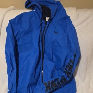 PINK Victoria's Secret Blue Windbreaker Jacket